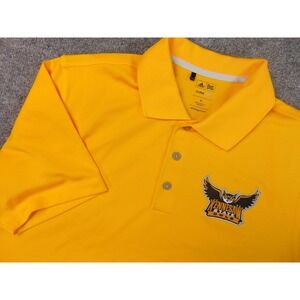 Kennesaw State Owls Polo Mens Medium Adidas Yellow Solid Climalite Golf